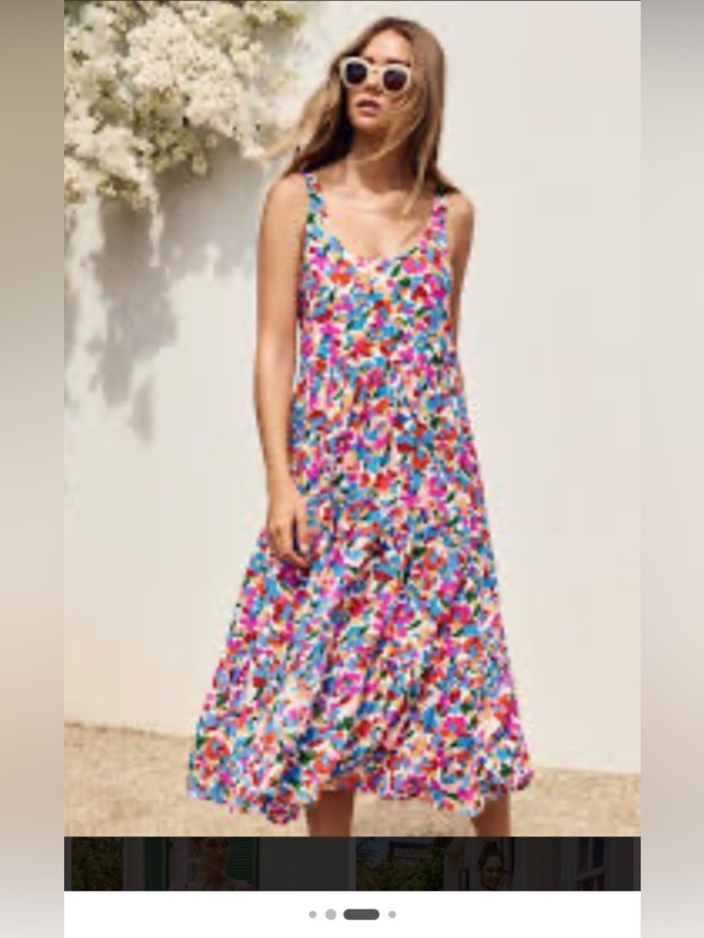 Mister Zimi Multicolor Floral Tiered Maxi Dress